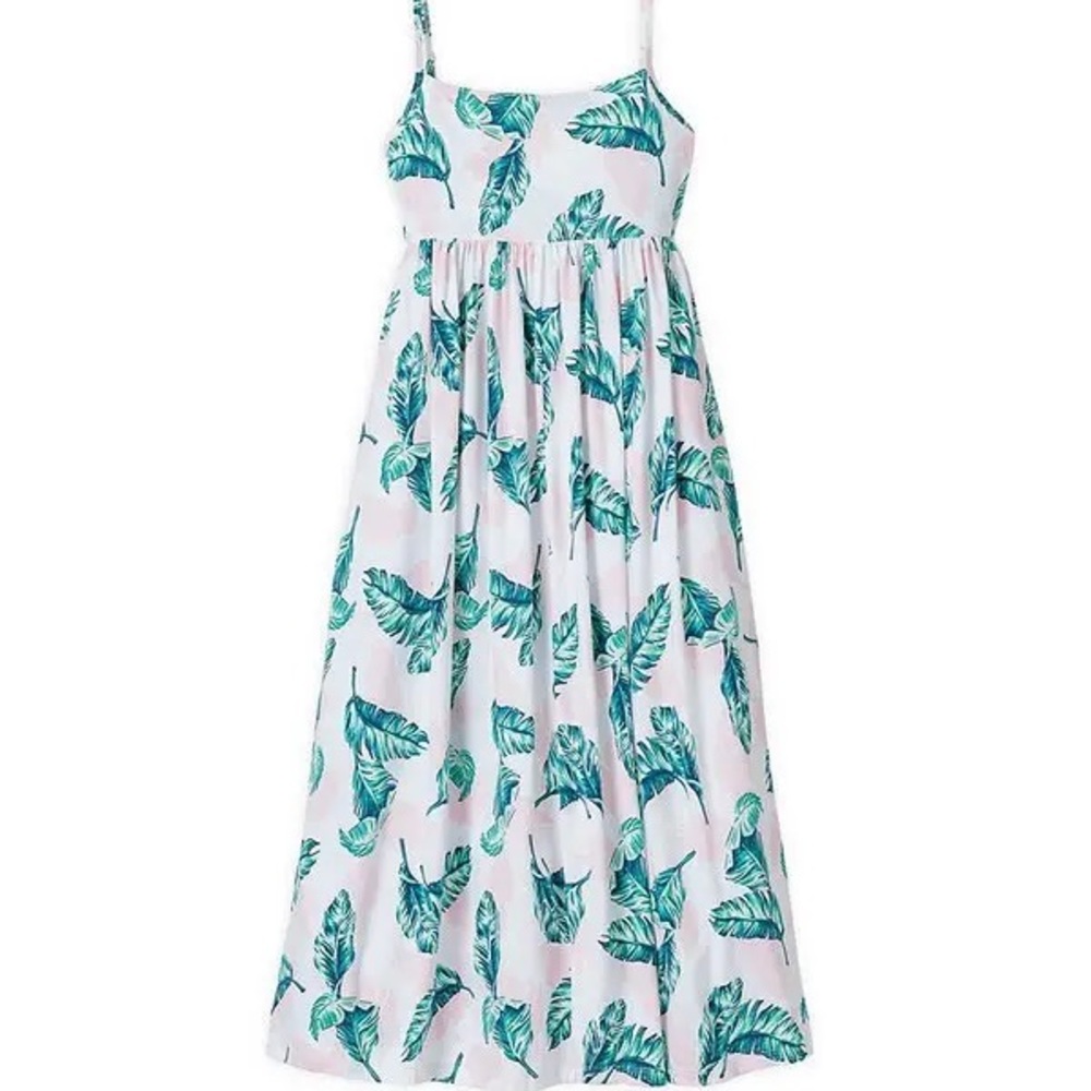 PETITE PLUME 100% Pima Cotton Jersey Knit St.Tropez Palms Serene Nightgown/Dress - Picture 3 of 16